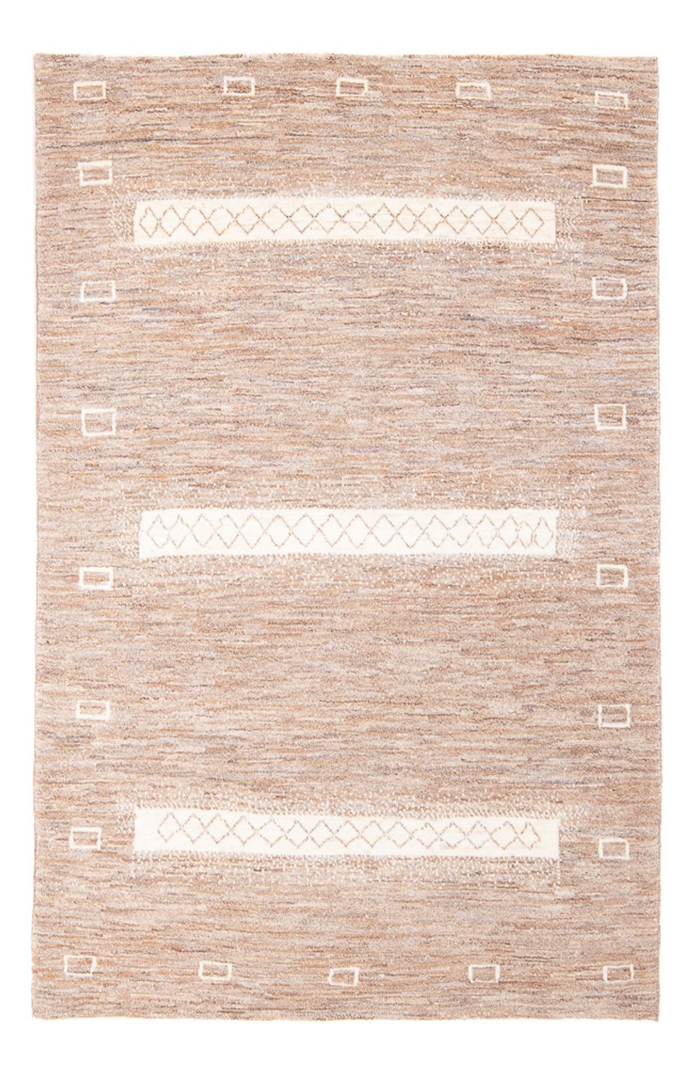 Gabbeh-matta - persisk - 171 x 116 cm - mörk beige