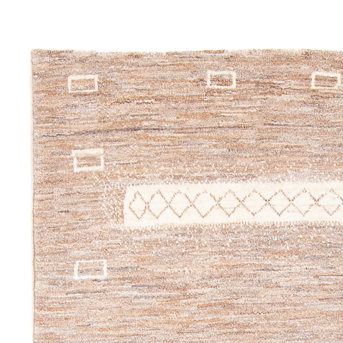 Gabbeh-matta - persisk - 171 x 116 cm - mörk beige