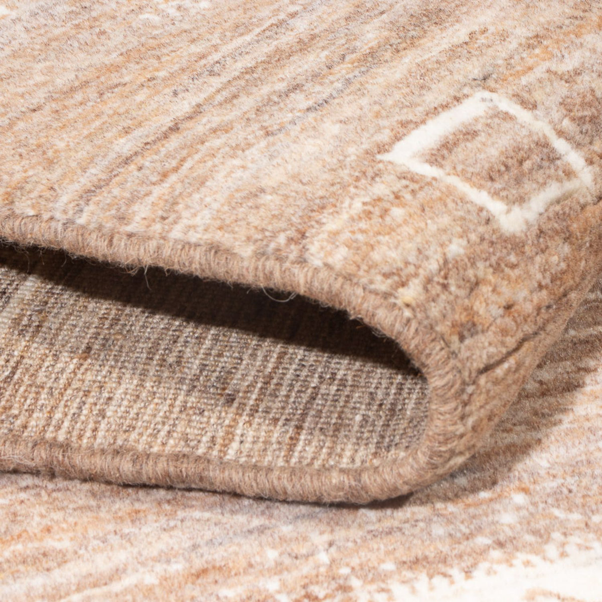 Gabbeh-matta - persisk - 171 x 116 cm - mörk beige