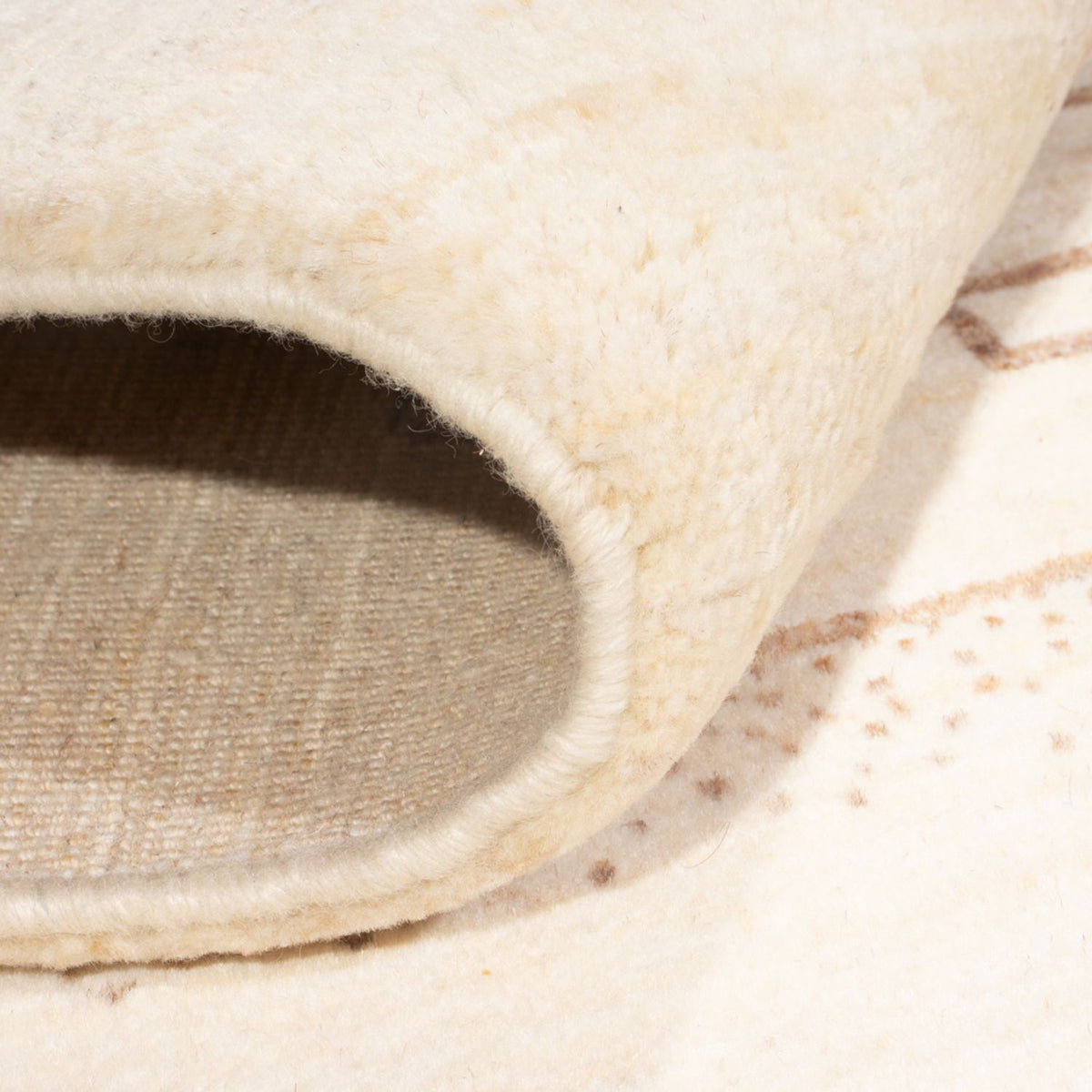 Gabbeh-matta - persisk - 148 x 102 cm - ljusbeige