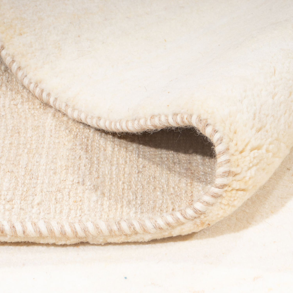 Gabbeh-matta - persisk - 195 x 152 cm - ljusbeige