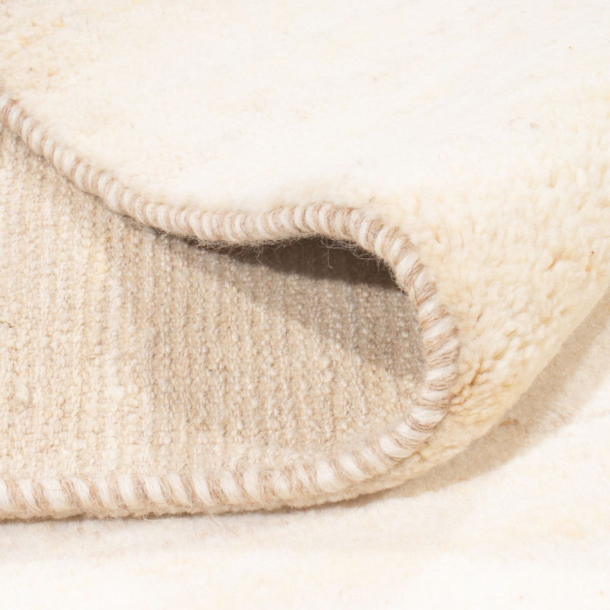 Gabbeh-matta - persisk - 193 x 152 cm - ljusbeige