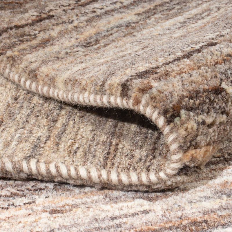 Gabbeh-matta - persisk - 192 x 156 cm - mörk beige