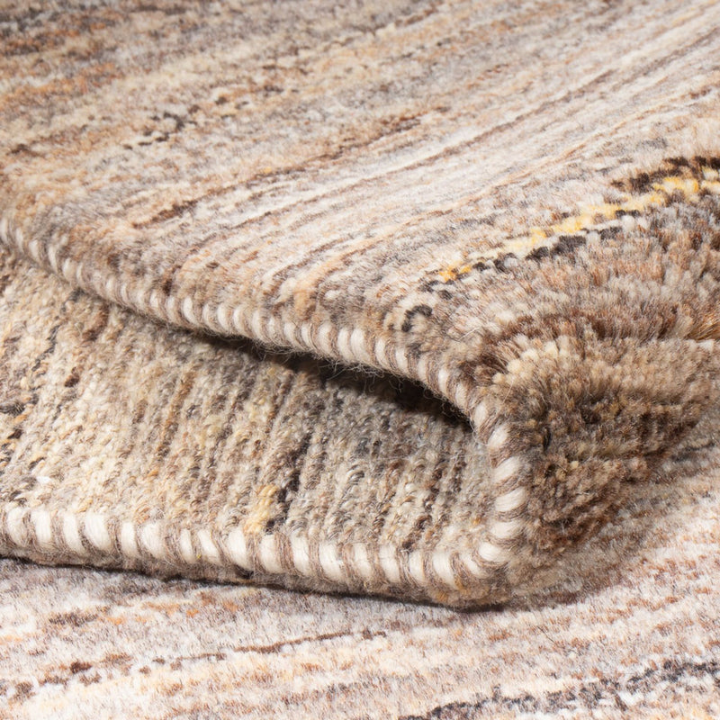 Gabbeh-matta - persisk - 194 x 154 cm - mörk beige