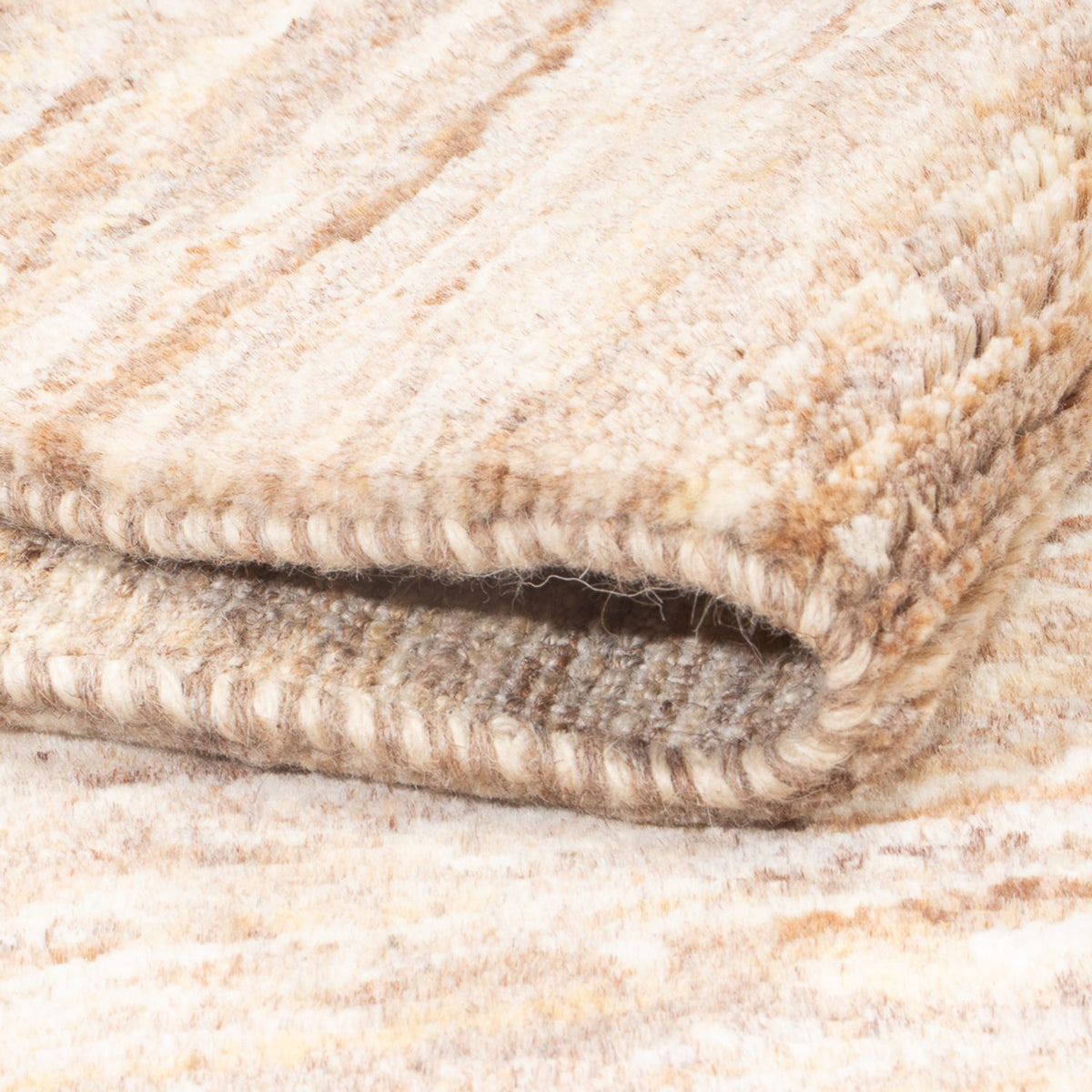 Gabbeh-matta - persisk - 136 x 97 cm - mörk beige