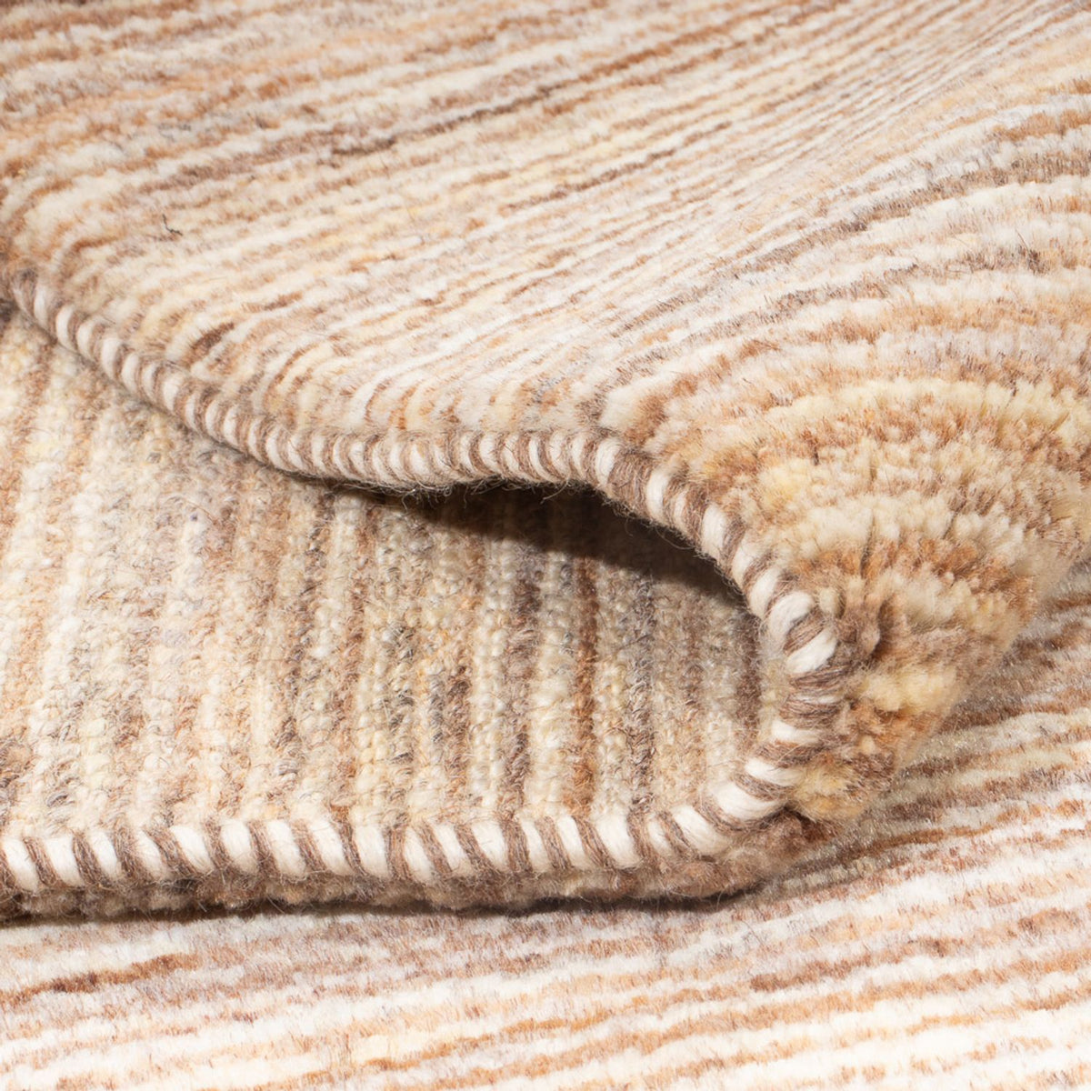 Gabbeh-matta - persisk kvadrat  - 184 x 158 cm - ljusbeige