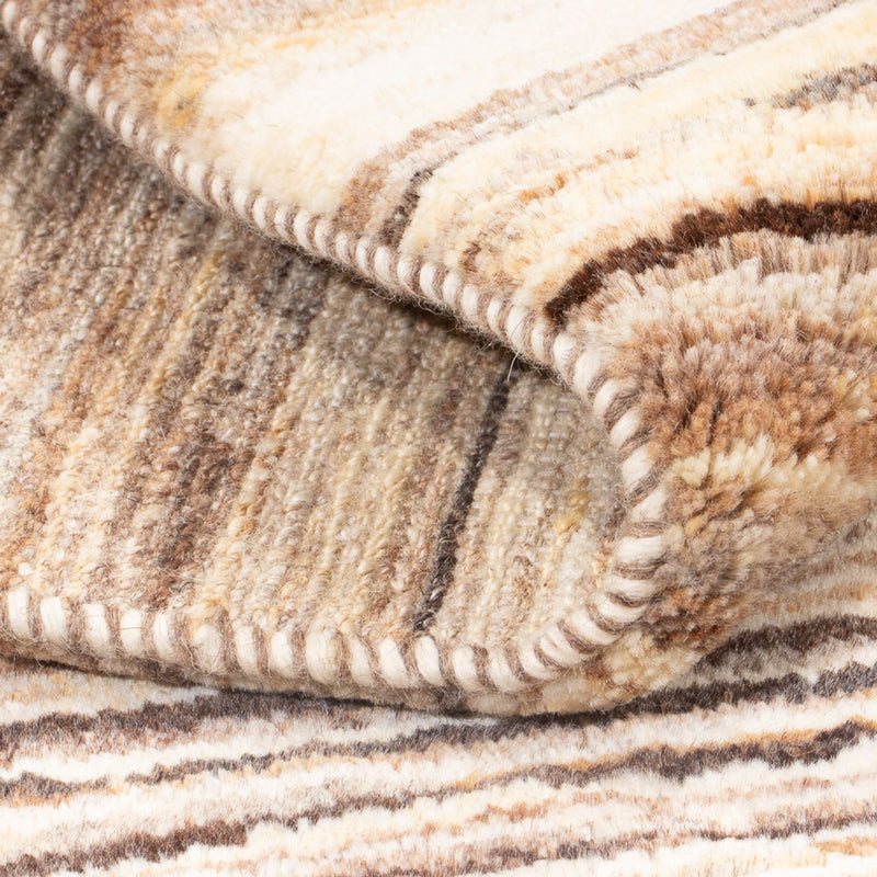 Gabbeh-matta - persisk - 146 x 106 cm - mörk beige