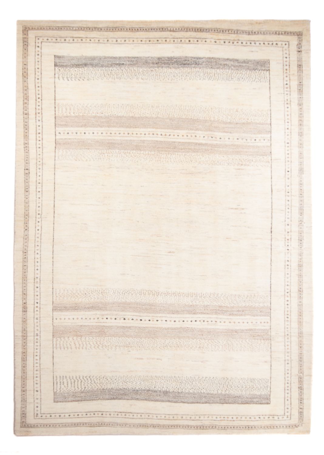 Gabbeh-matta - persisk - 303 x 215 cm - ljusbeige