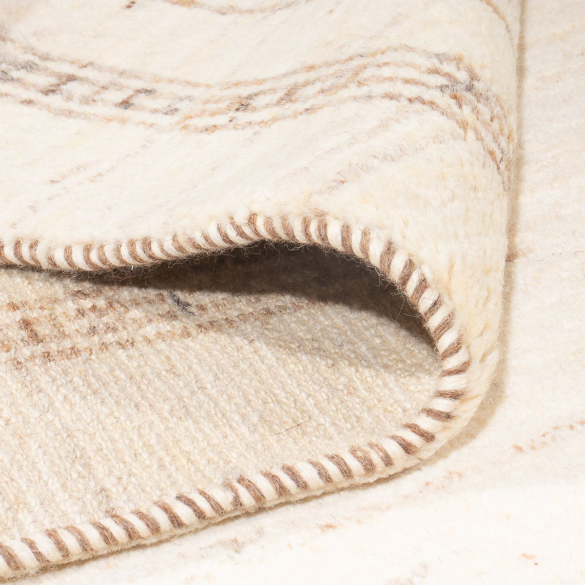 Gabbeh-matta - persisk - 303 x 215 cm - ljusbeige