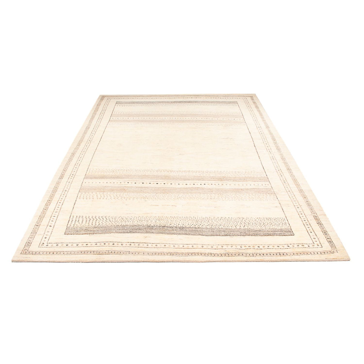 Gabbeh-matta - persisk - 303 x 215 cm - ljusbeige