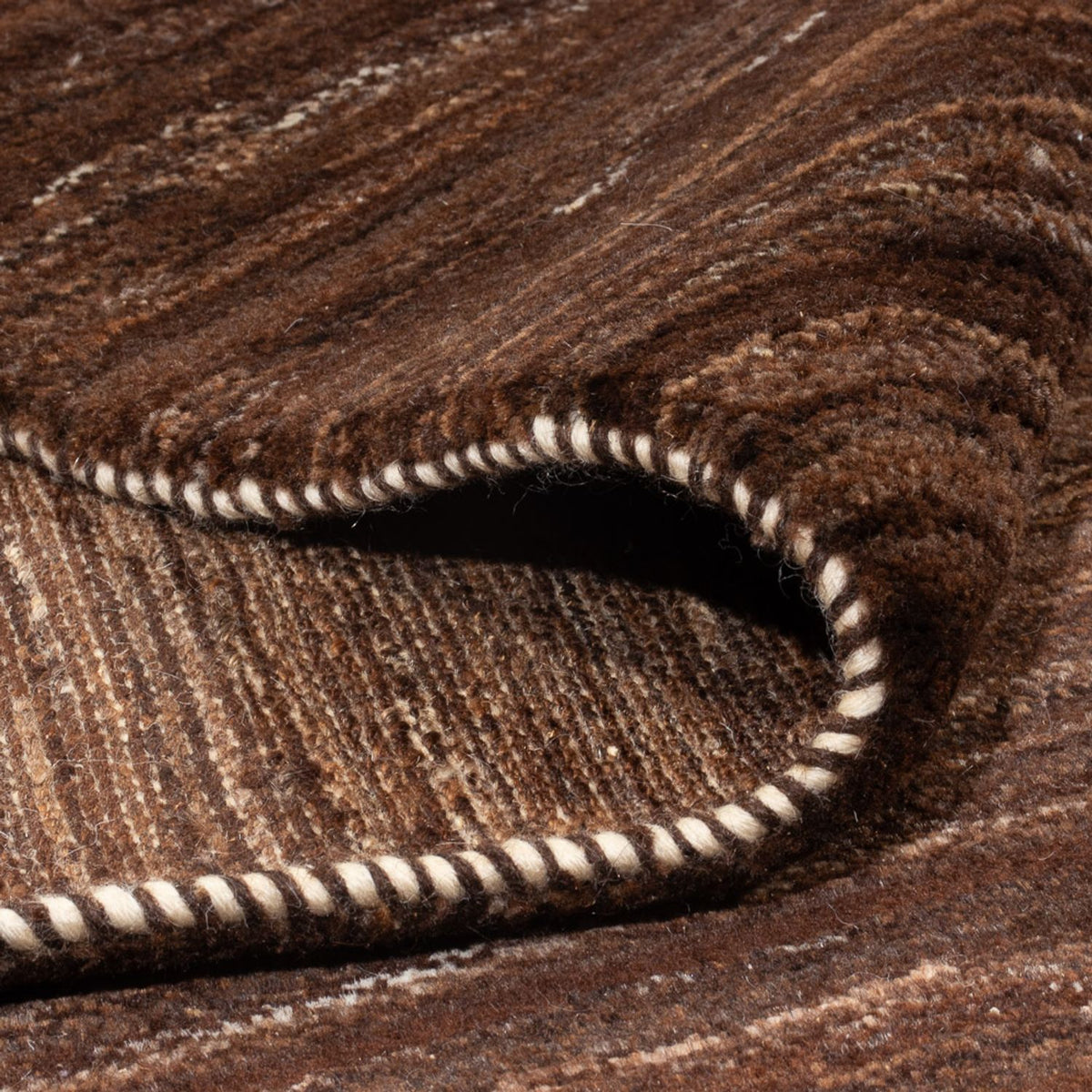 Gabbeh-matta - persisk - 248 x 215 cm - mörkbrun