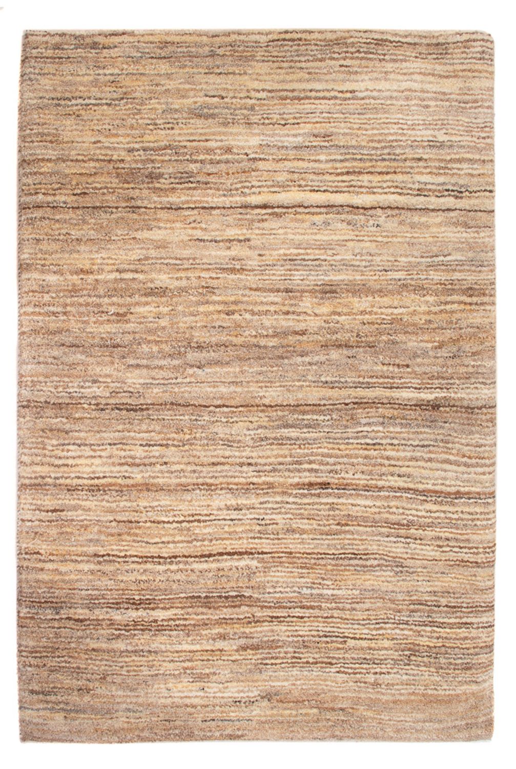 Gabbeh-matta - persisk - 98 x 66 cm - mörk beige