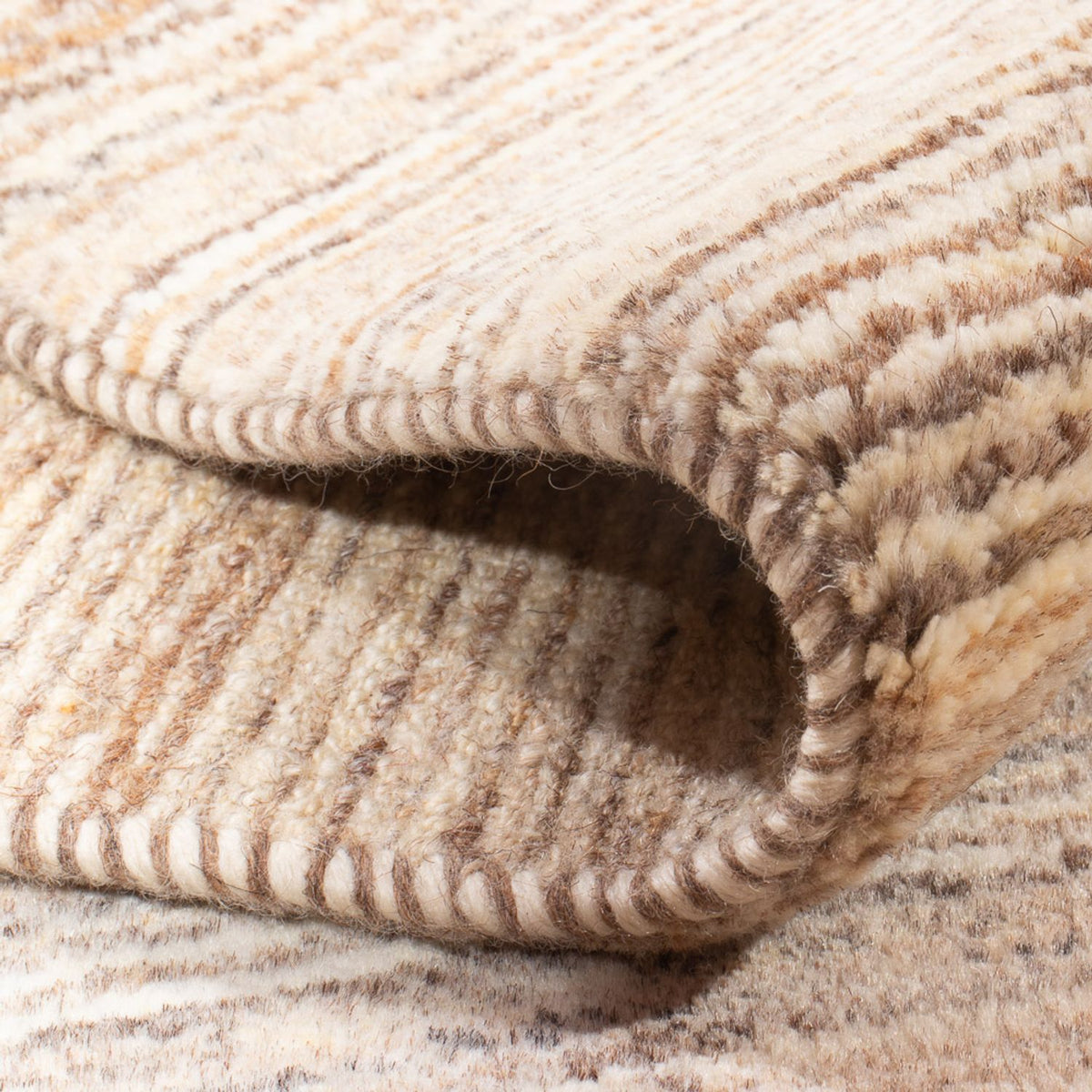 Gabbeh-matta - persisk - 96 x 61 cm - ljusbeige