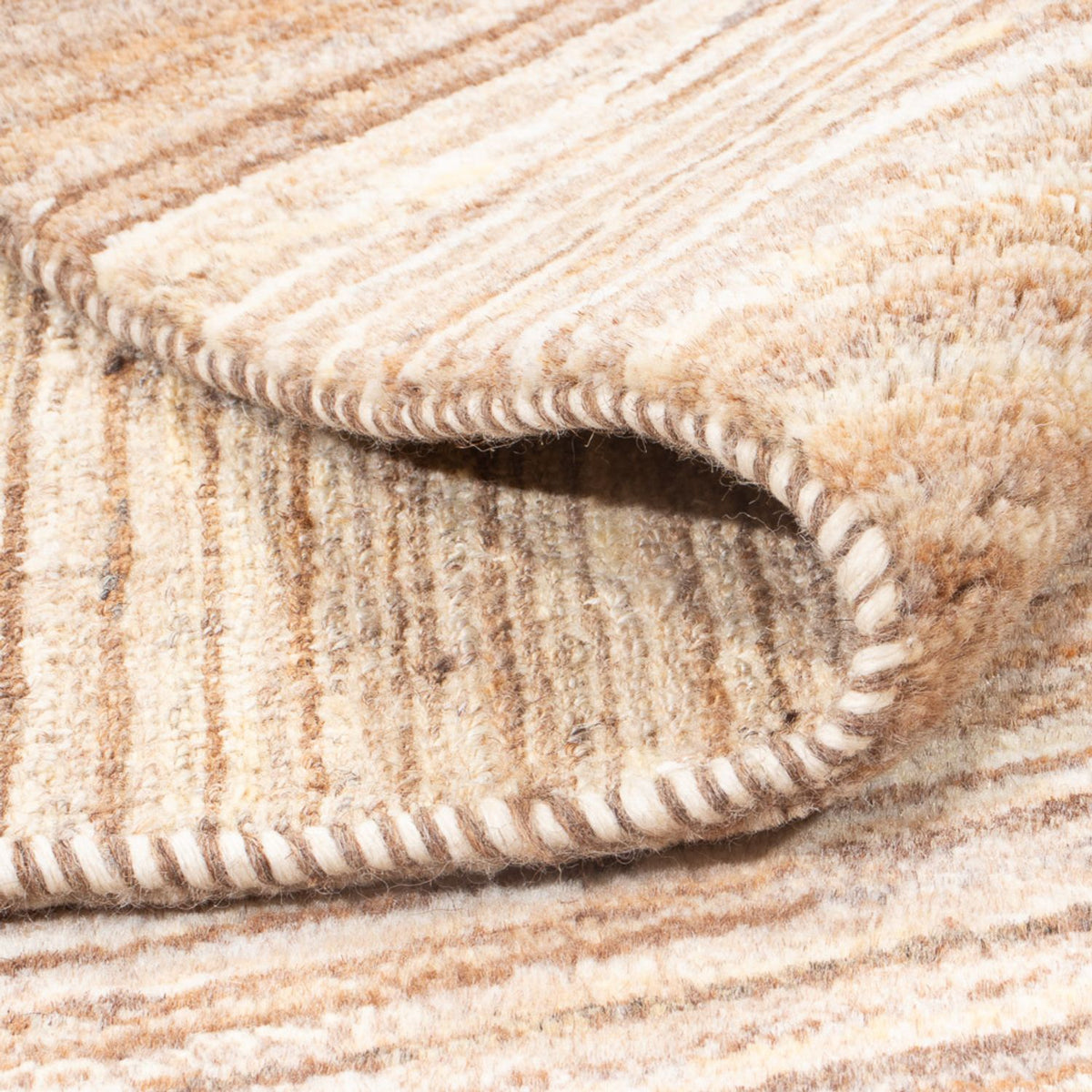 Gabbeh-matta - persisk - 145 x 104 cm - mörk beige