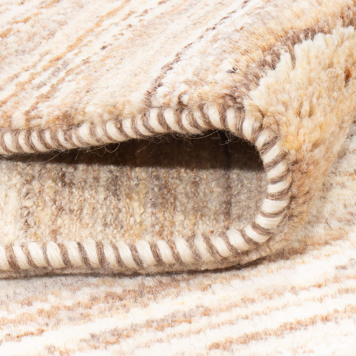 Gabbeh-matta - persisk - 143 x 94 cm - mörk beige