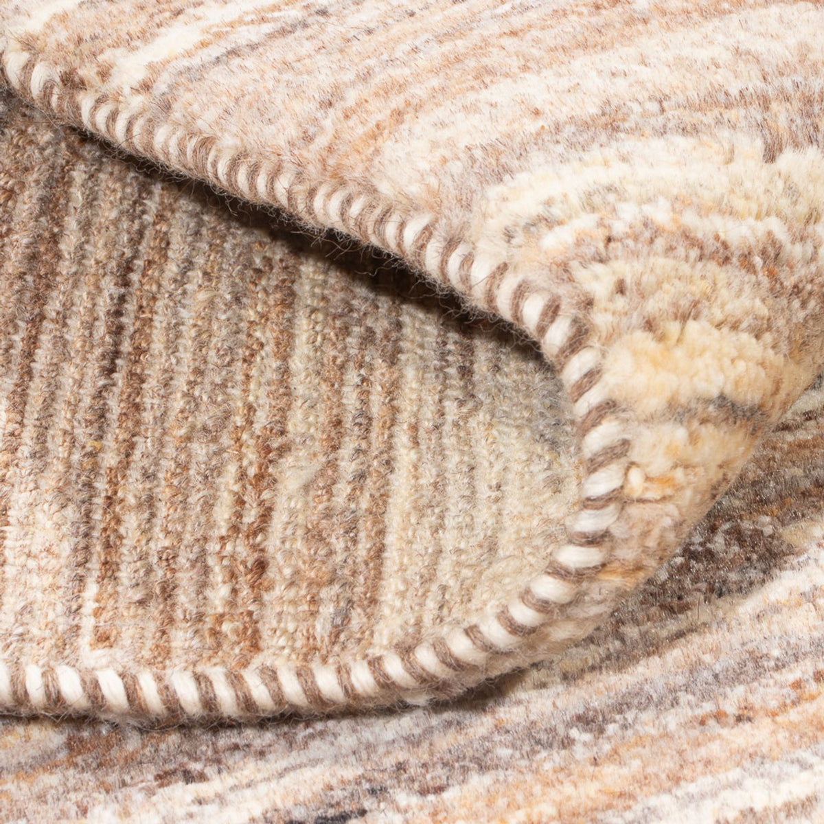 Gabbeh-matta - persisk - 145 x 100 cm - mörk beige