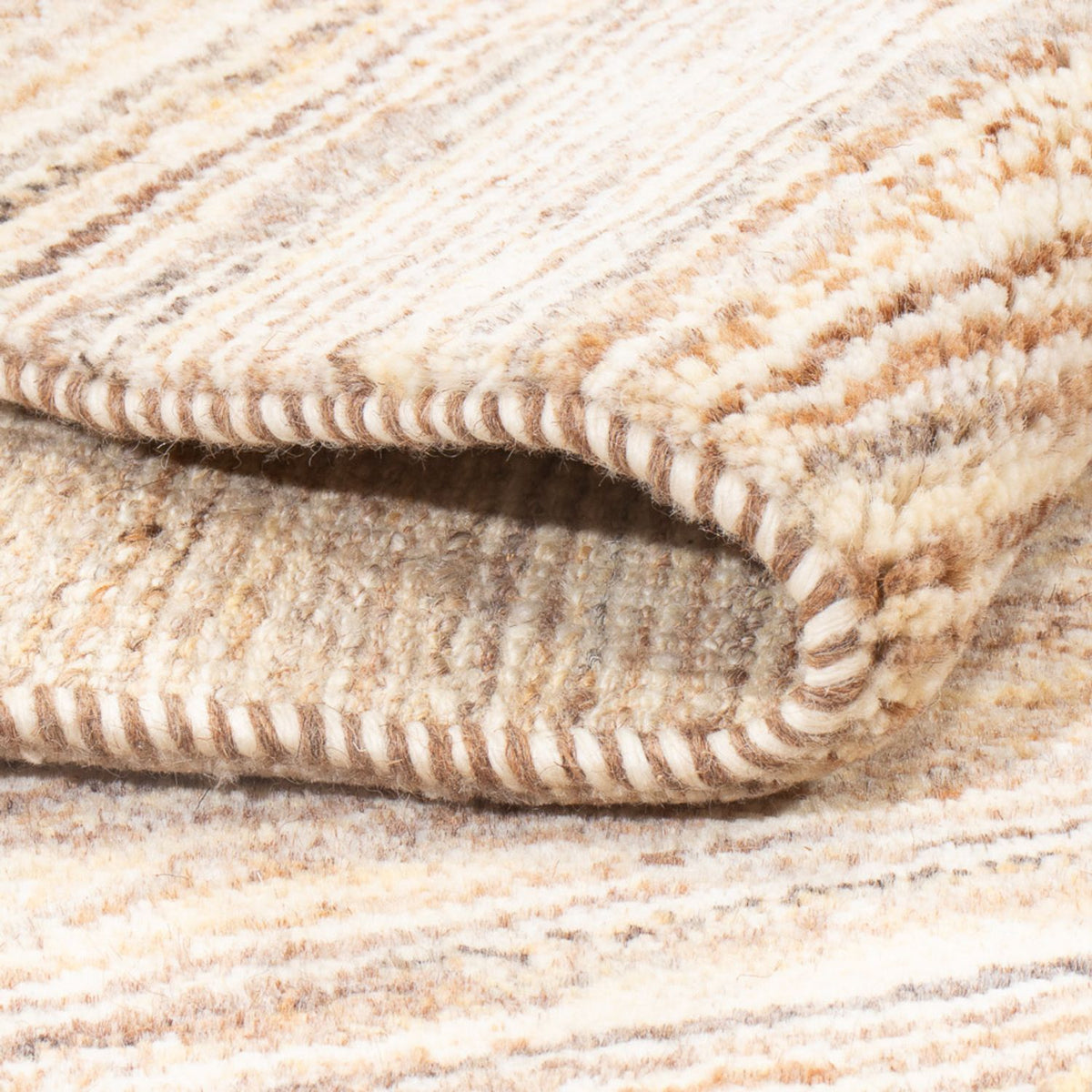 Gabbeh-matta - persisk - 146 x 97 cm - mörk beige