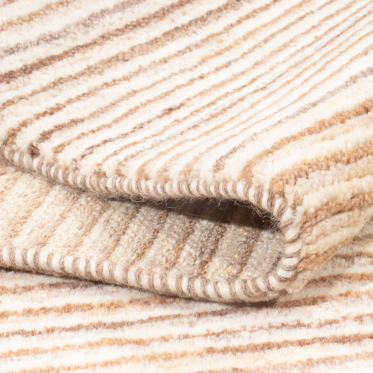 Gabbeh-matta - persisk - 140 x 105 cm - mörk beige