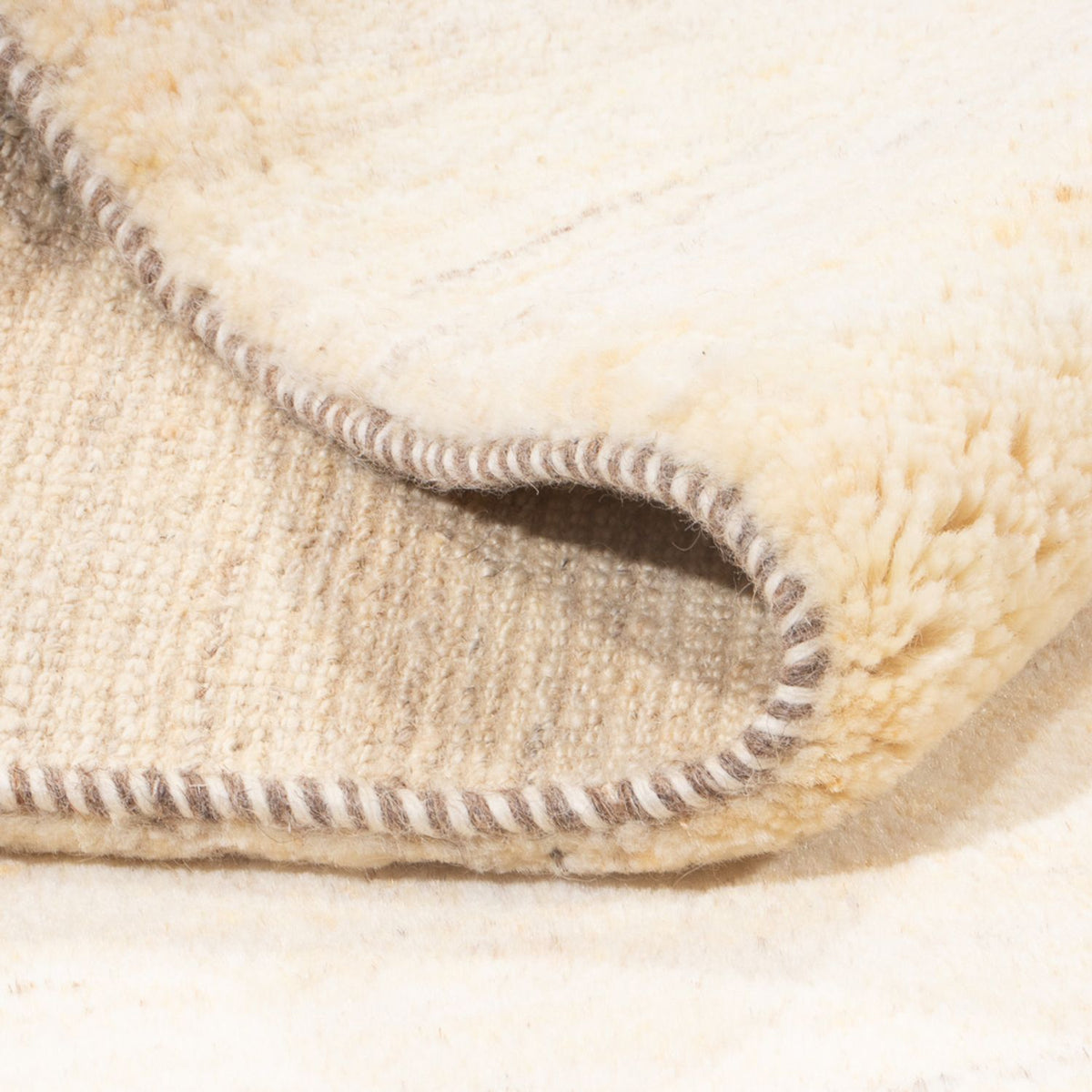 Gabbeh-matta - persisk - 196 x 151 cm - ljusbeige