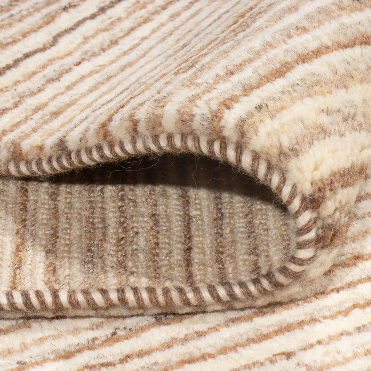 Gabbeh-matta - persisk - 233 x 175 cm - ljusbeige