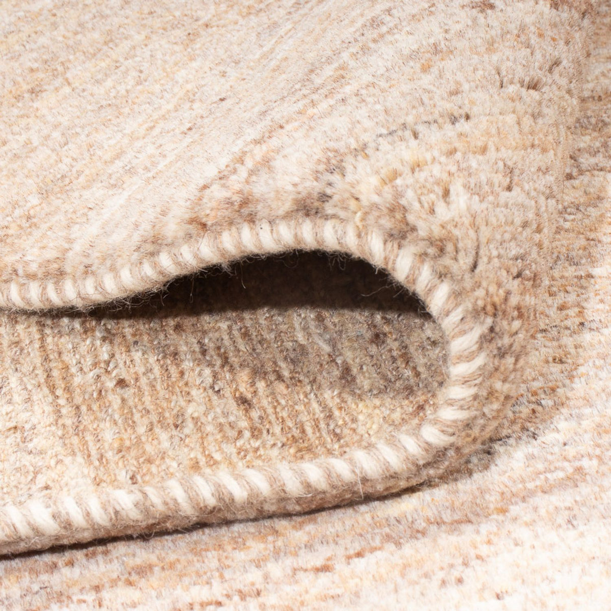 Gabbeh-matta - persisk - 204 x 148 cm - mörk beige