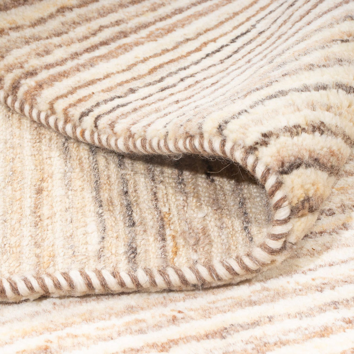 Gabbeh-matta - persisk - 184 x 154 cm - ljusbeige