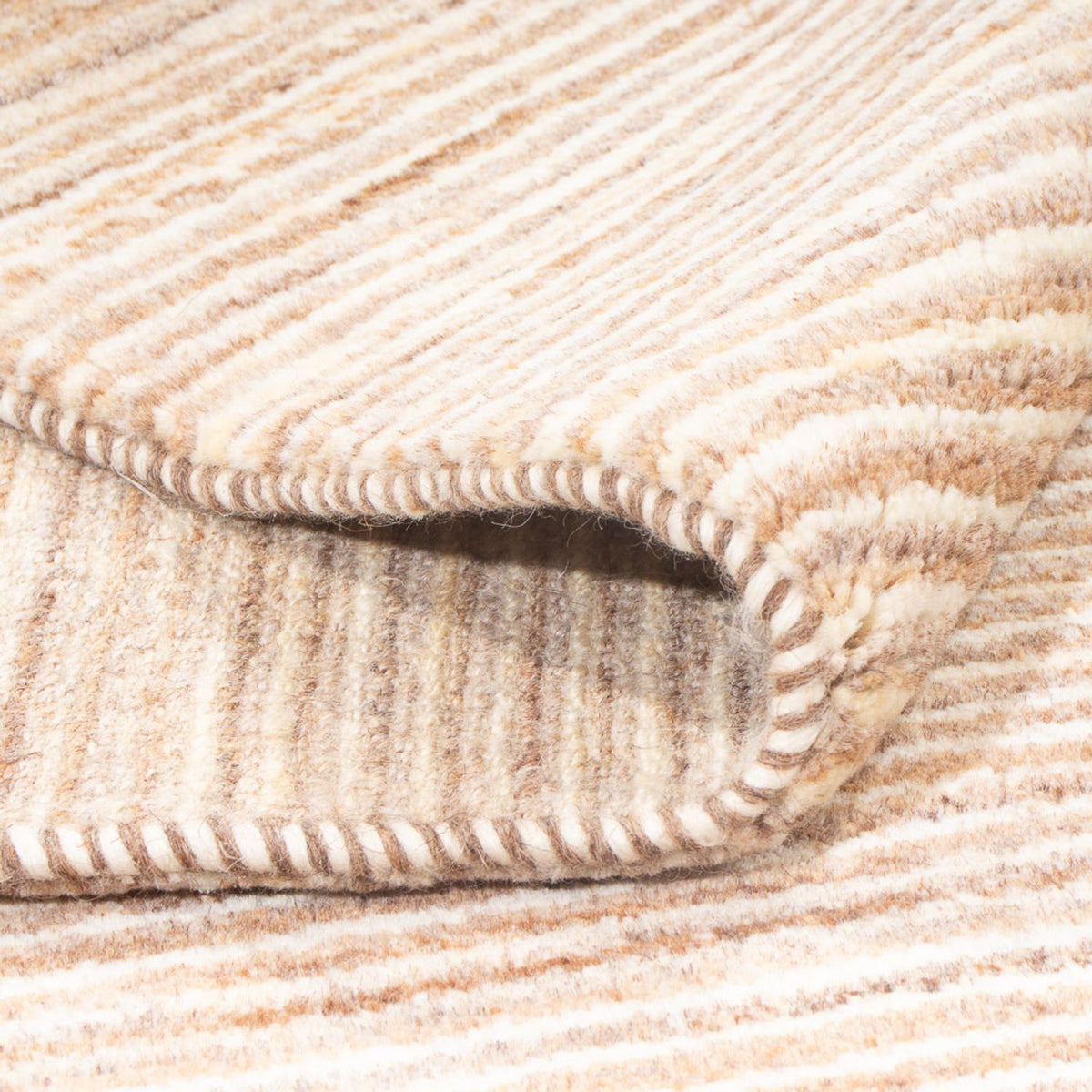 Gabbeh-matta - persisk - 204 x 152 cm - mörk beige