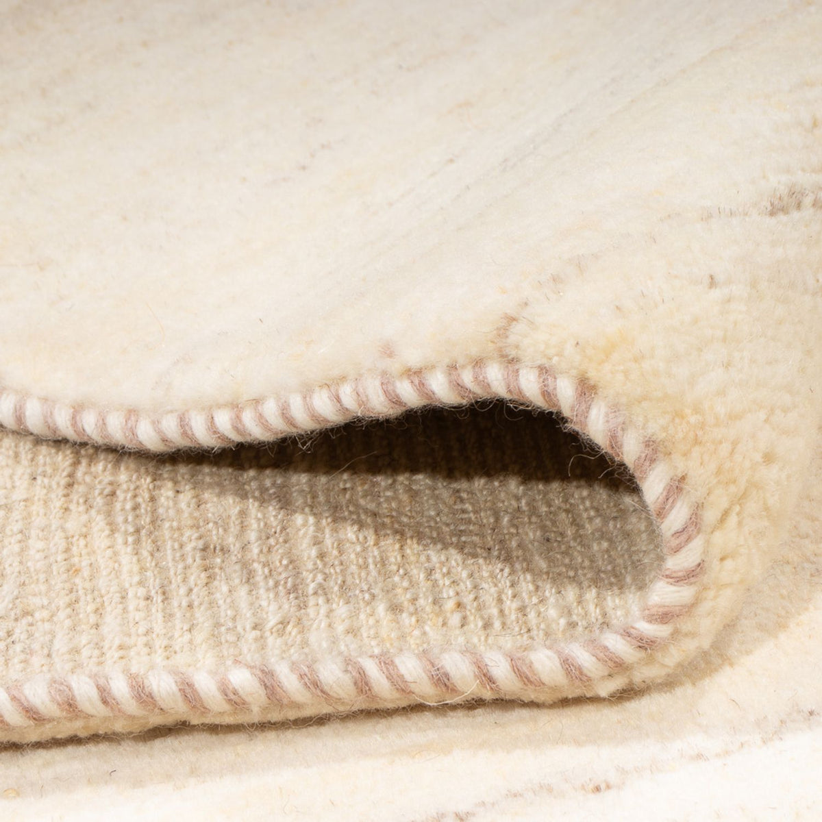 Gabbeh-matta - persisk - 221 x 166 cm - naturvit