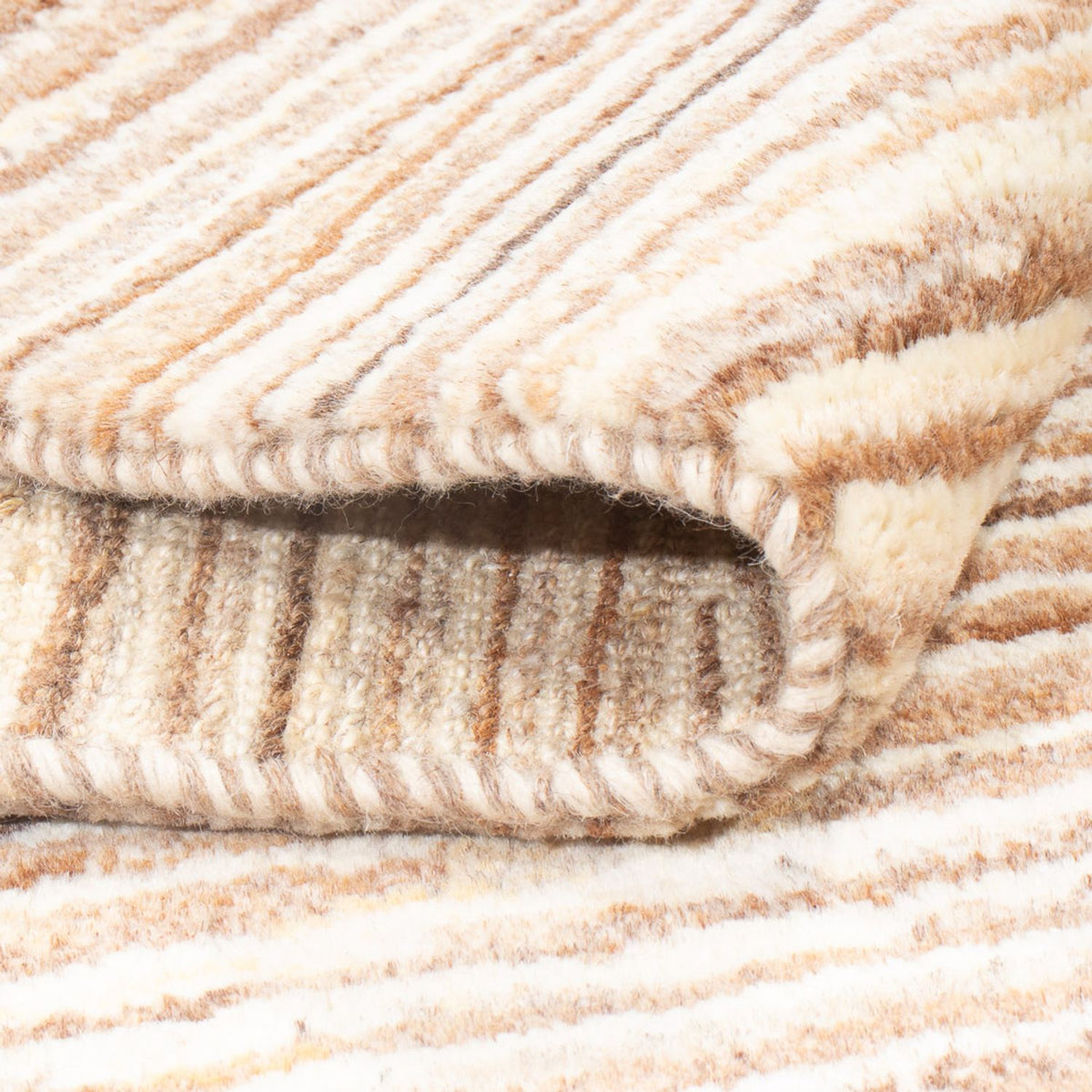 Gabbeh-matta - persisk - 147 x 103 cm - mörk beige