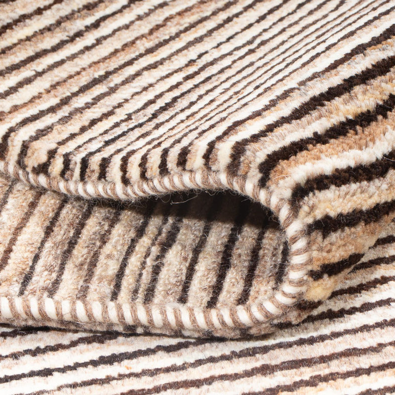 Gabbeh-matta - persisk - 190 x 152 cm - mörk beige