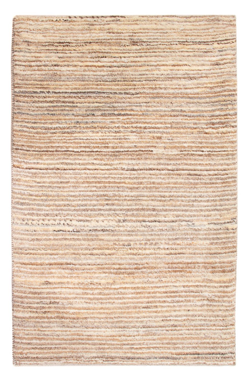 Gabbeh-matta - persisk - 93 x 61 cm - mörk beige