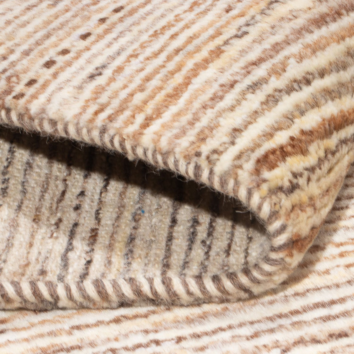 Gabbeh-matta - persisk - 92 x 61 cm - mörk beige