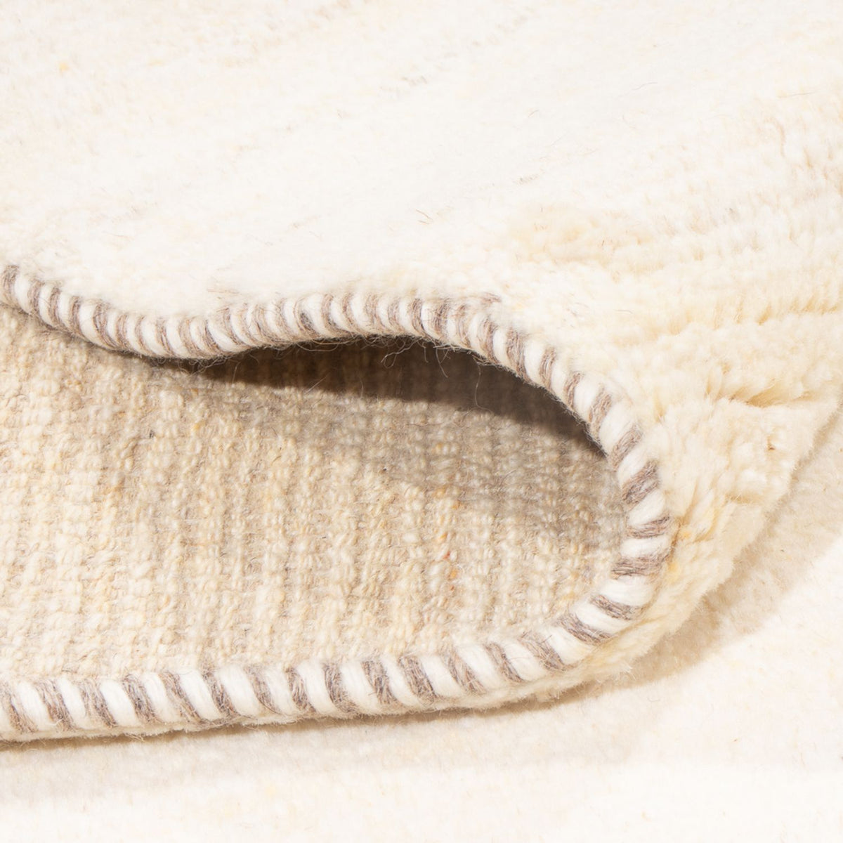 Gabbeh-matta - persisk - 204 x 142 cm - ljusbeige