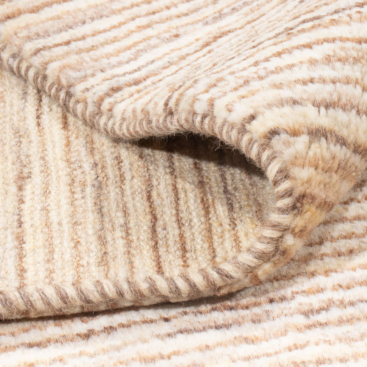 Gabbeh-matta - persisk - 205 x 150 cm - ljusbrun