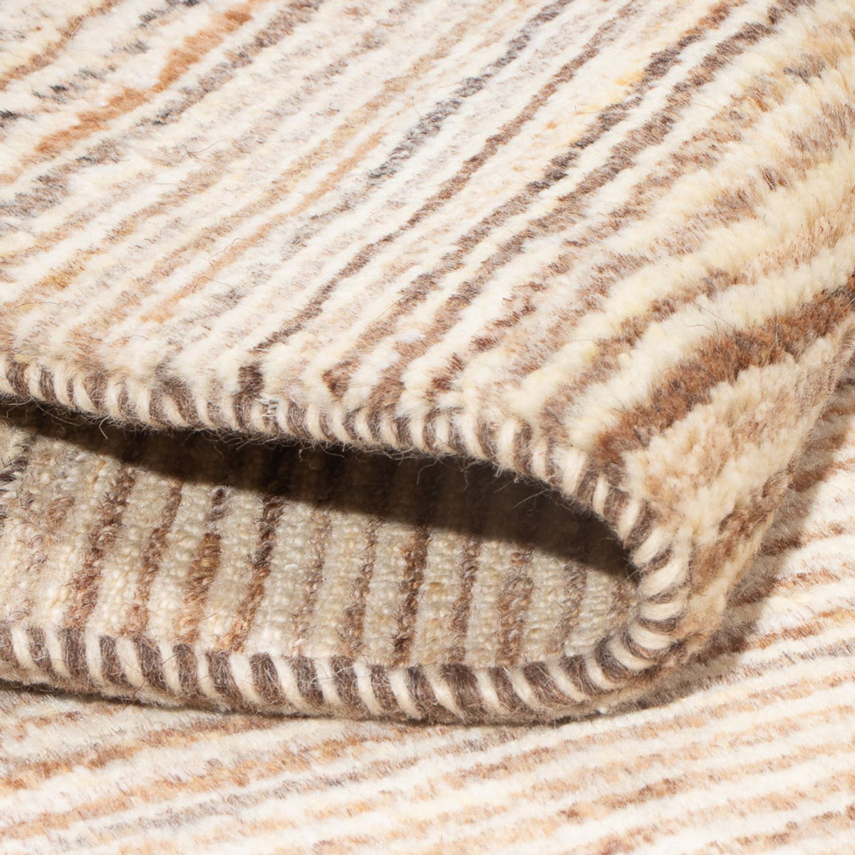 Gabbeh-matta - persisk - 92 x 60 cm - mörk beige