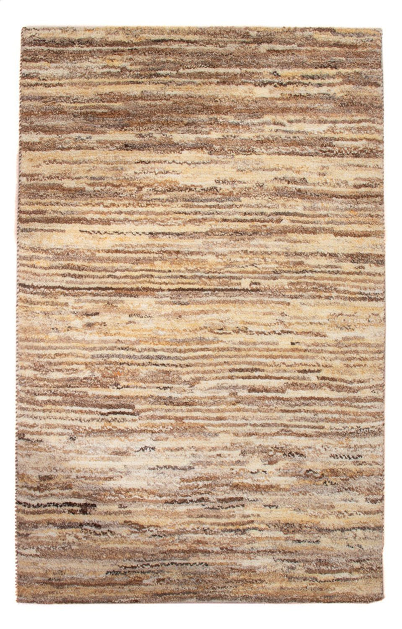 Gabbeh-matta - persisk - 95 x 62 cm - mörk beige