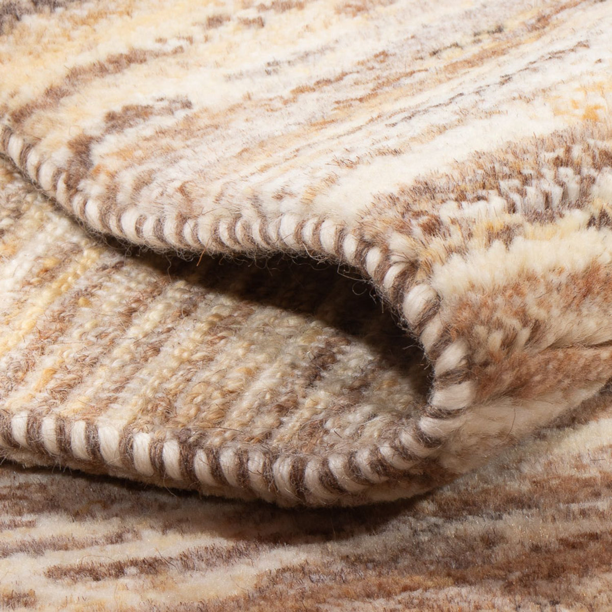 Gabbeh-matta - persisk - 95 x 62 cm - mörk beige