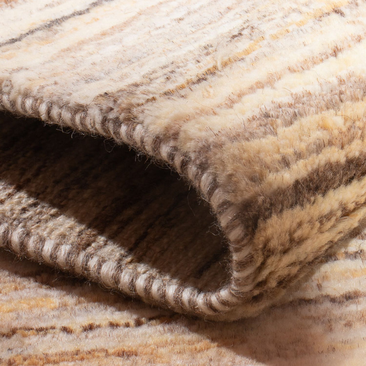 Gabbeh-matta - persisk - 96 x 57 cm - mörk beige