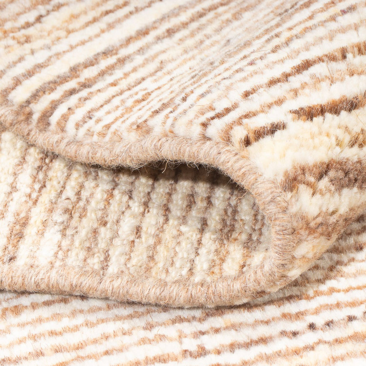 Gabbeh-matta - persisk - 194 x 140 cm - mörk beige