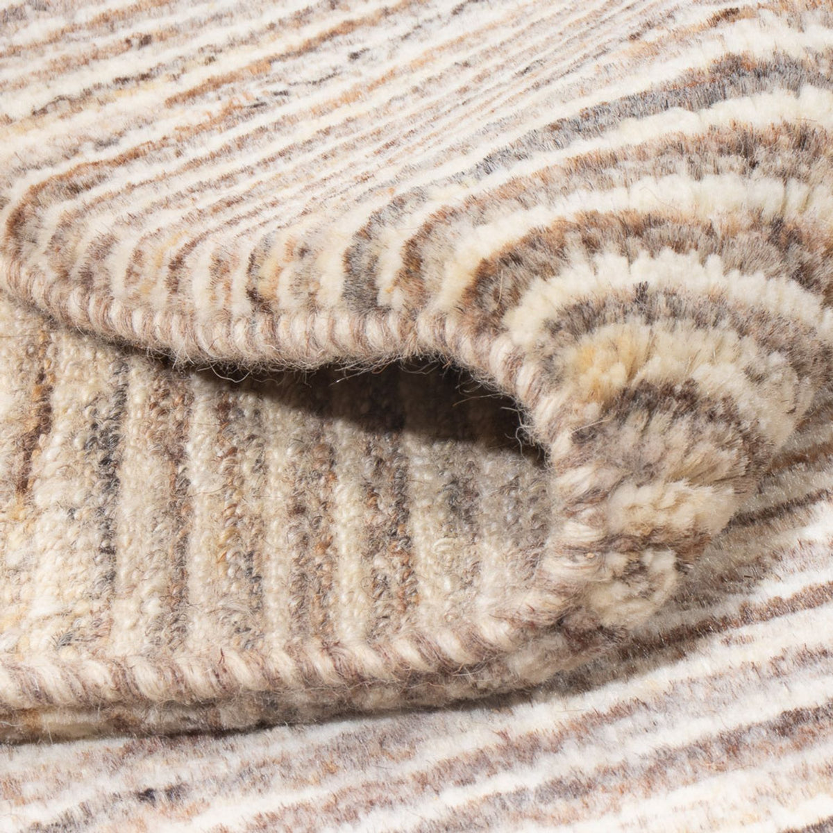 Gabbeh-matta - persisk kvadrat  - 216 x 207 cm - mörk beige