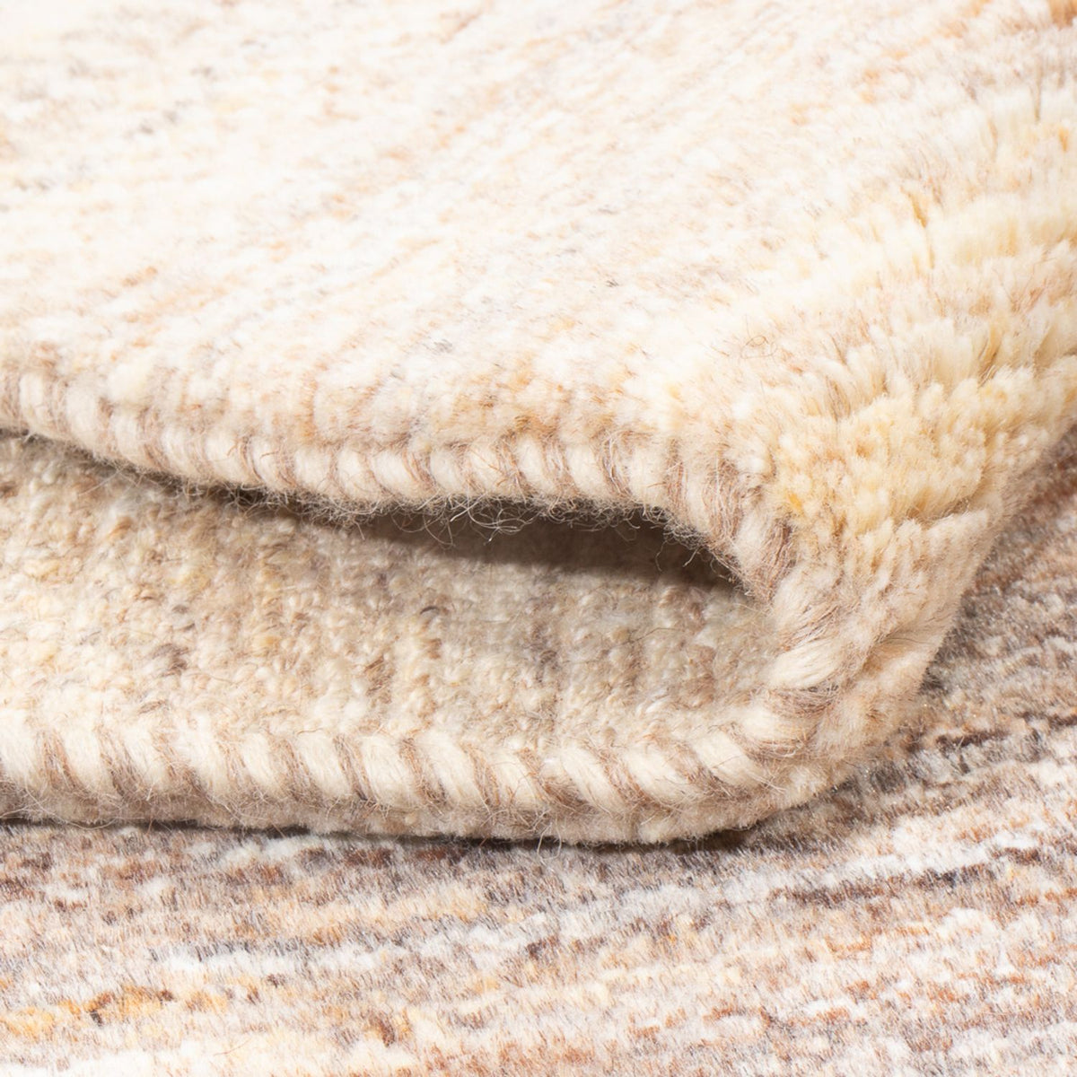 Gabbeh-matta - persisk - 145 x 100 cm - mörk beige