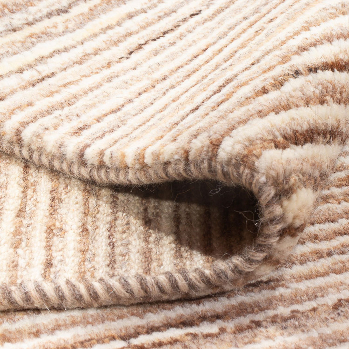 Gabbeh-matta - persisk - 143 x 100 cm - mörk beige