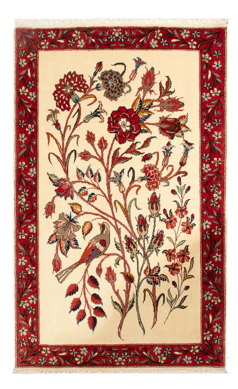 Persisk matta - Ghom - 107 x 65 cm - grädde