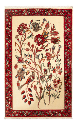 Persisk matta - Ghom - 107 x 65 cm - grädde