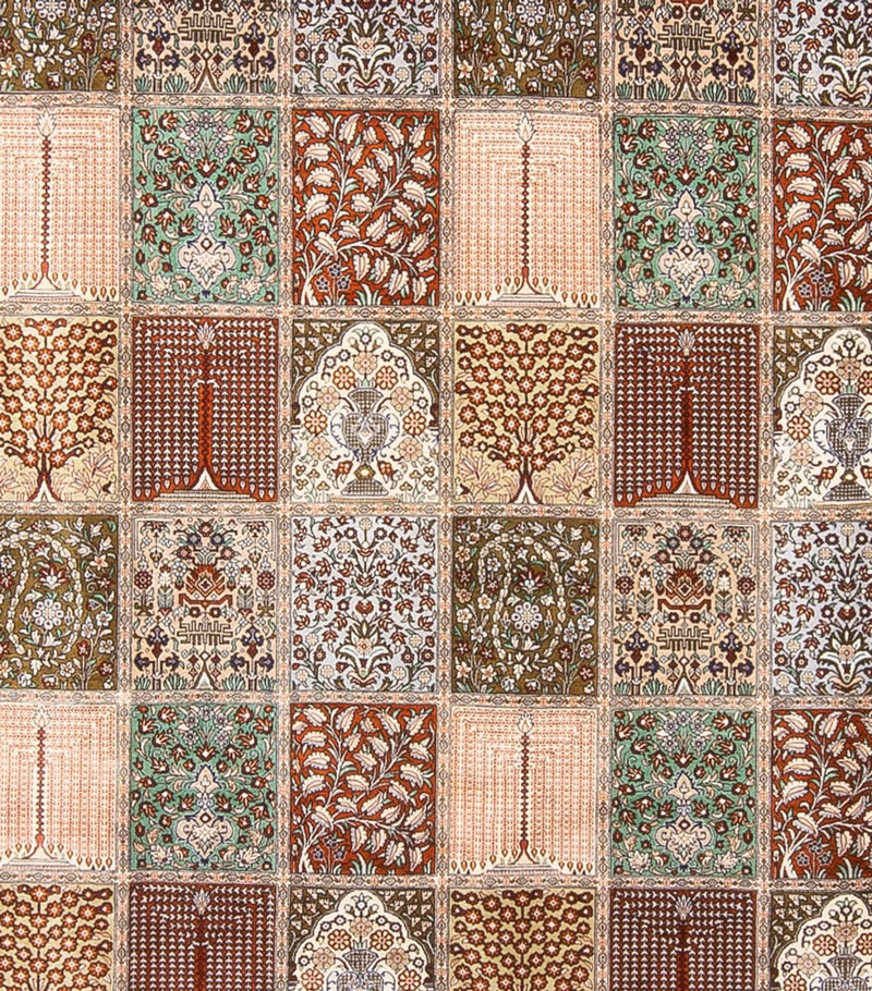 Silk Carpet - Ghom Silk - Premium kvadrat  - 302 x 297 cm - flerfärgad