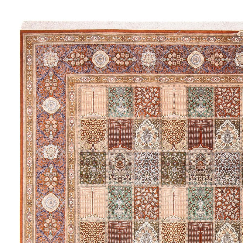 Silk Carpet - Ghom Silk - Premium kvadrat  - 302 x 297 cm - flerfärgad