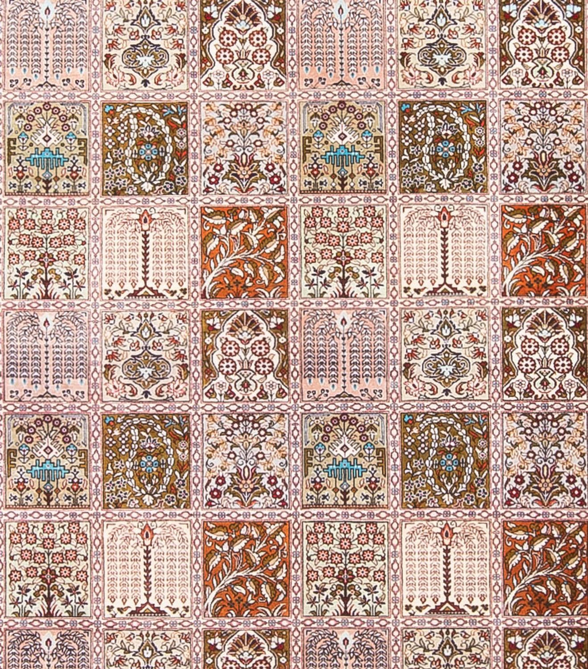 Silk Carpet - Ghom Silk - Premium kvadrat  - 250 x 250 cm - flerfärgad