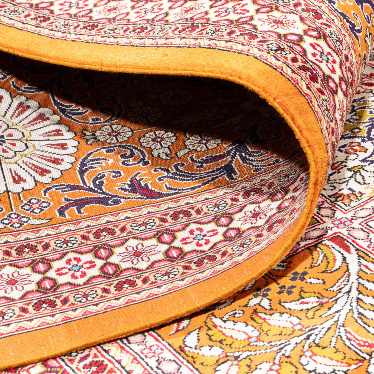 Silk Carpet - Ghom Silk - Premium kvadrat  - 250 x 250 cm - flerfärgad