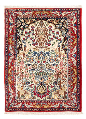 Persisk matta - Isfahan - Premium - 100 x 75 cm - grädde