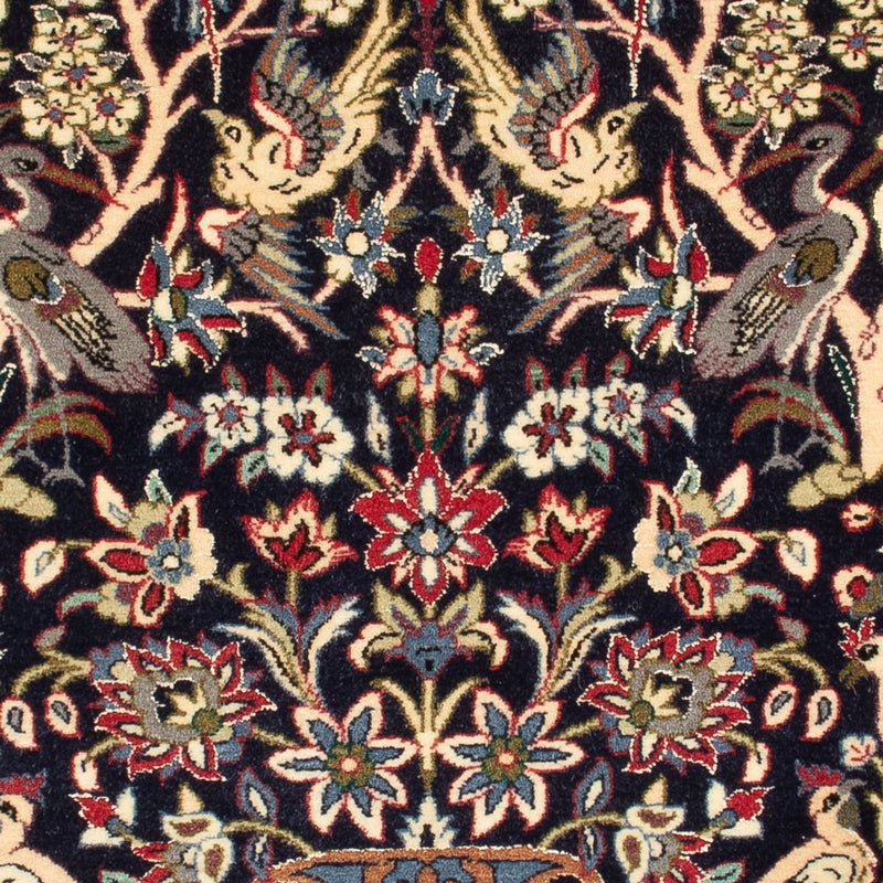 Persisk matta - Isfahan - Premium - 98 x 70 cm - mörkblå